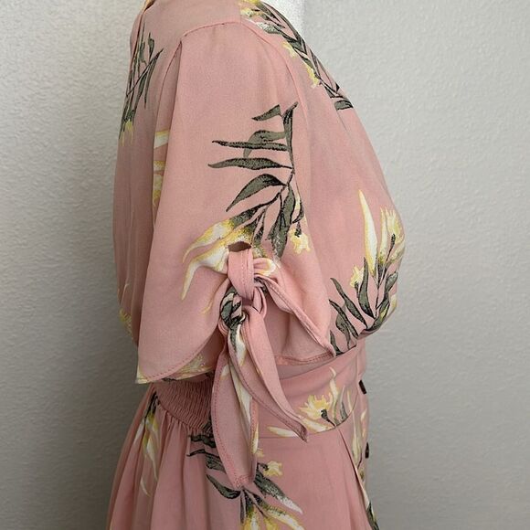 Sienna Sky Pink Floral Blouson Mini Dress Size XS - Picture 3 of 10